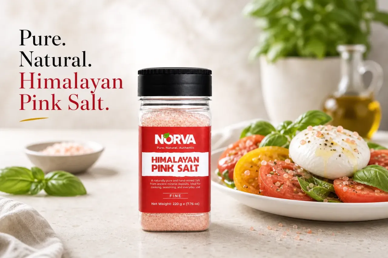 NORVA Himalayan Pink Salt - unrefined salt for everyday cooking