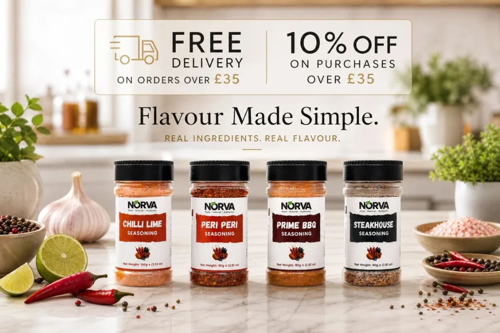 Norva Foods - Flavour Made Simple. Free delivery and 10% off on orders over £35.
